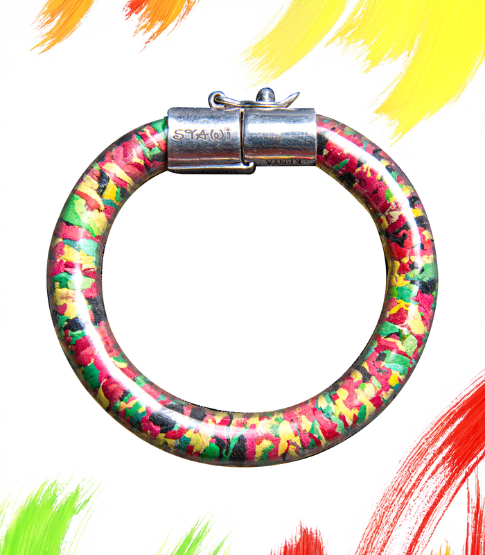 STAWI x Ocean Sole Red, Yellow-Green Bracelet. - Image 2