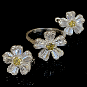 Yellow Garnets & Zircon Chamomile Set.